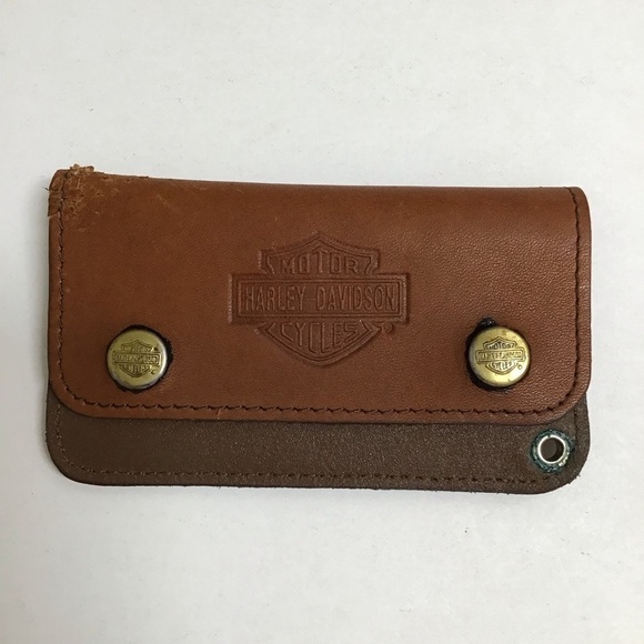 Harley Davidson Leather Wallet Biker/Motorcycle Wood Picture Frame LOT Vintage - Picture 2 of 16